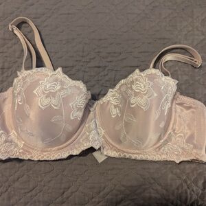 Sophie B. Lace Embroidered Bra - Cream